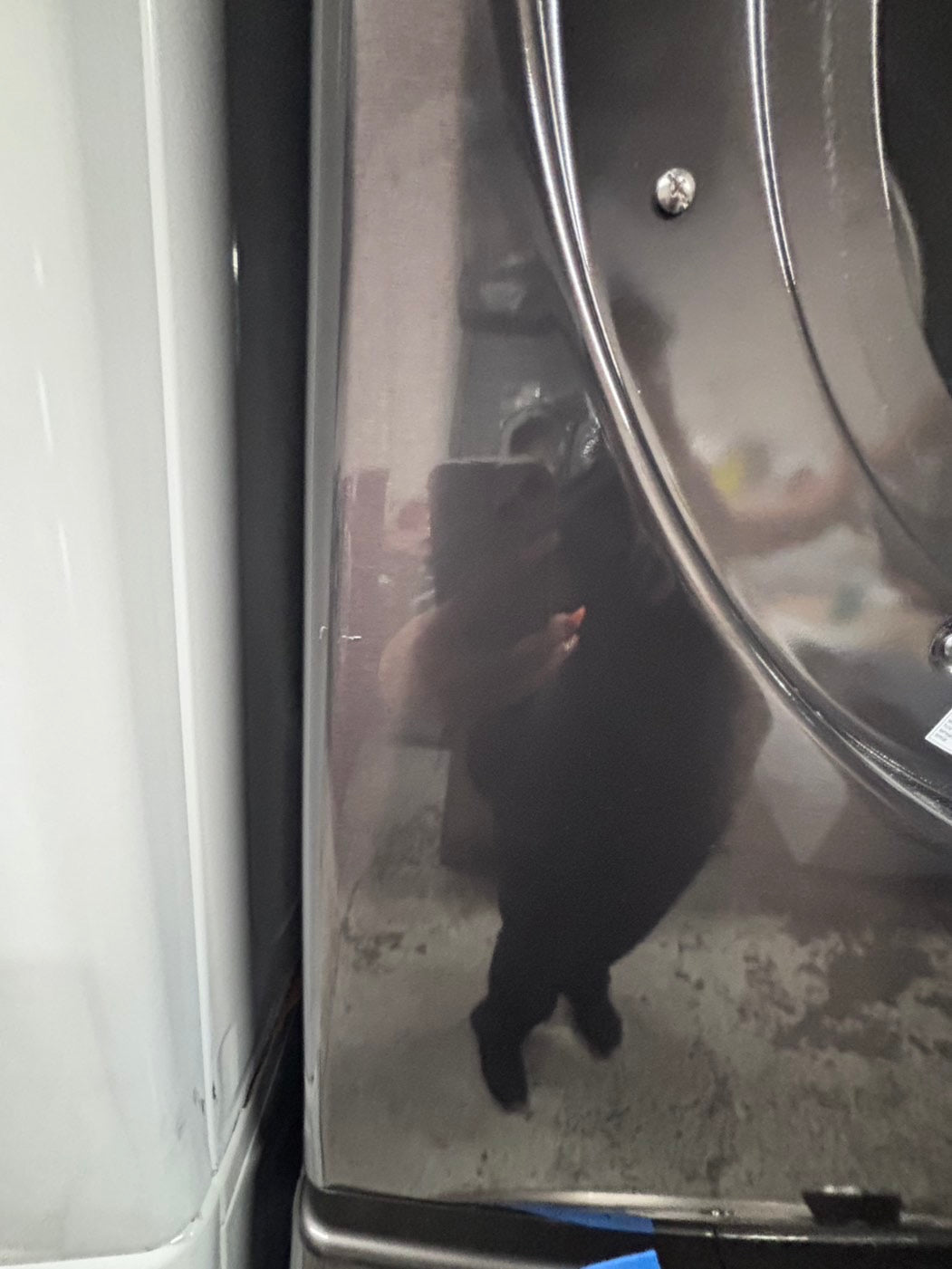 >>LG Open Box 📦 Scratch & Dent 4.5 cu. ft. Ultra Large Capacity Front Load Washer 
 & 7.4 cu. ft. Large Capacity Front Load Electric Dryer - black steel  Set / stock number #WD3A1CB
