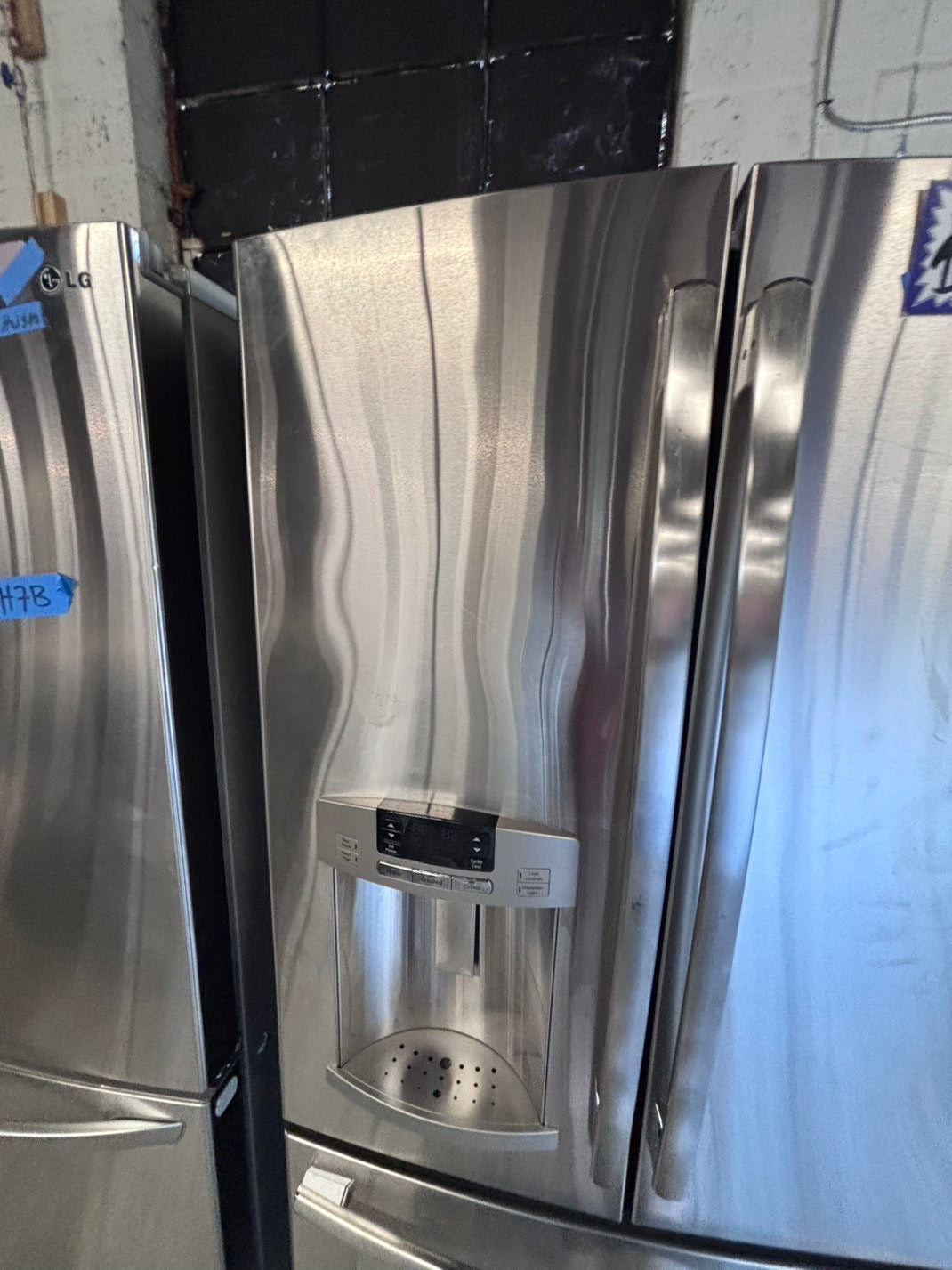 >GE 36” French Door Refrigerator Super-Capacity with ice maker & water dispenser ,used-refurbished #GE50PSB