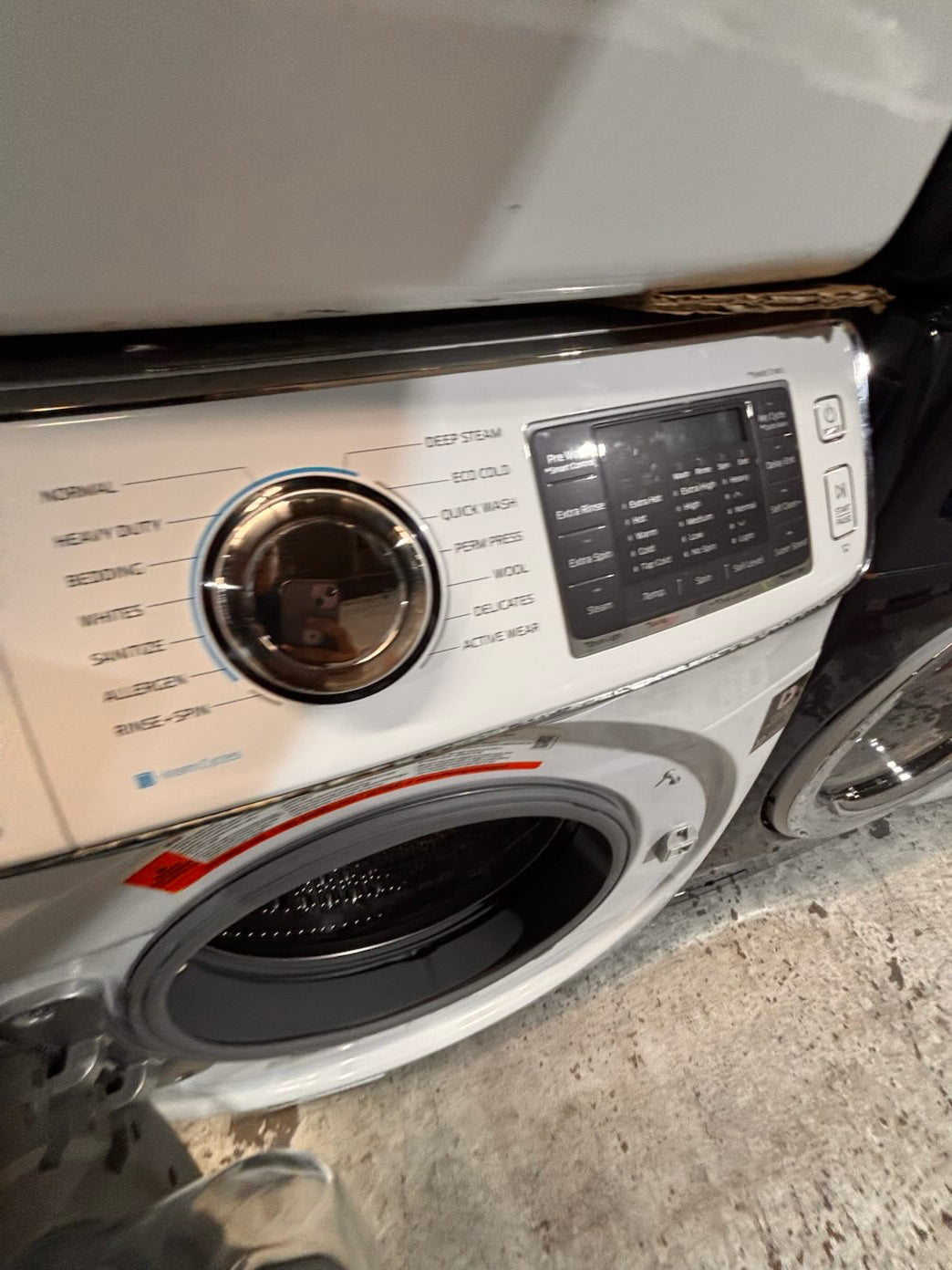 }} Samsung add-wash washer large capacity& electric dryer steam set front load stackable or side by side white  27” in used-Refurbished working 💯 with warranty  #SFH375ET