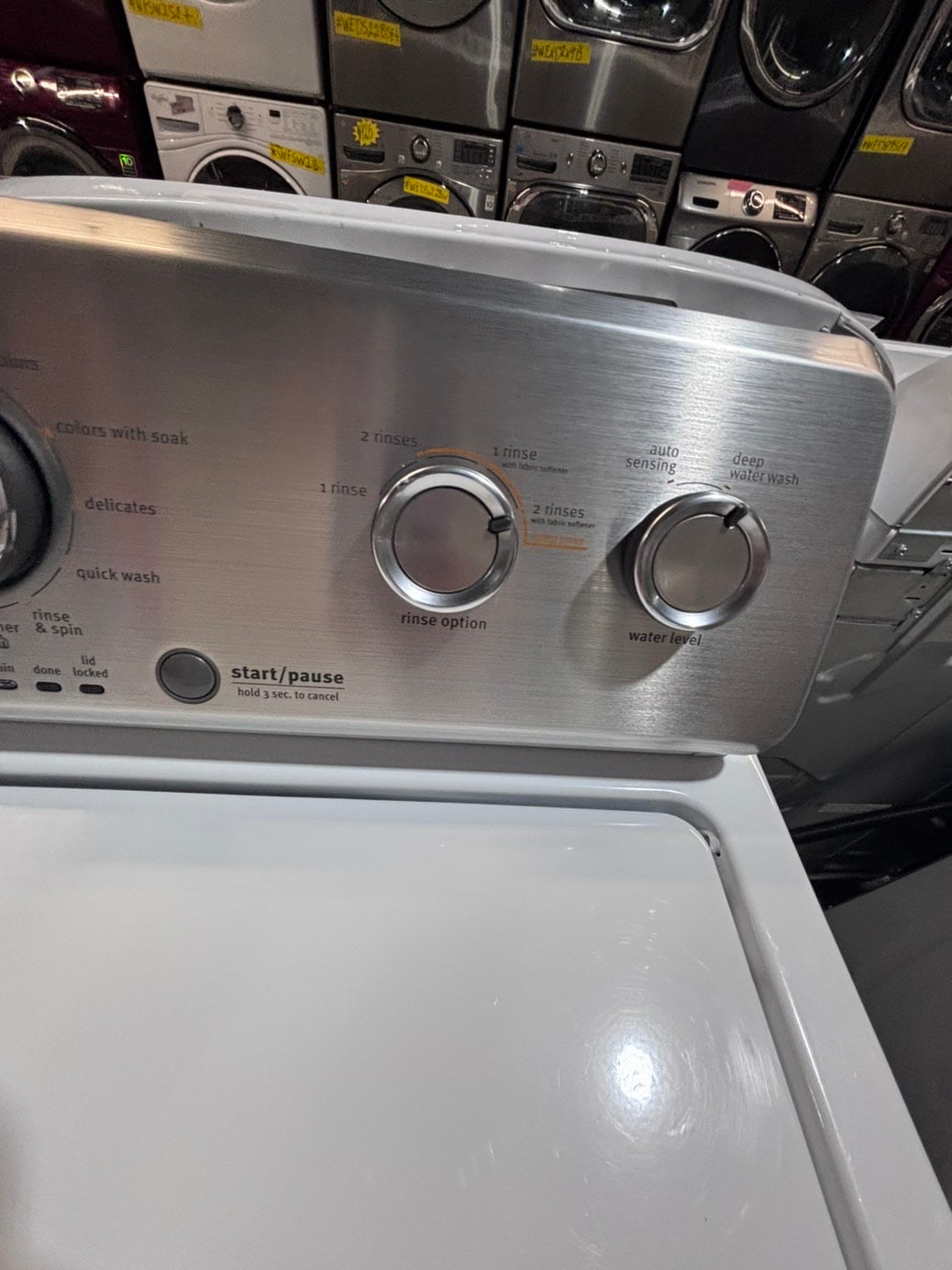 >*Maytag top load washing machine with agitator  & GAS dryer set 27” in #WD975BB used-Refurbished