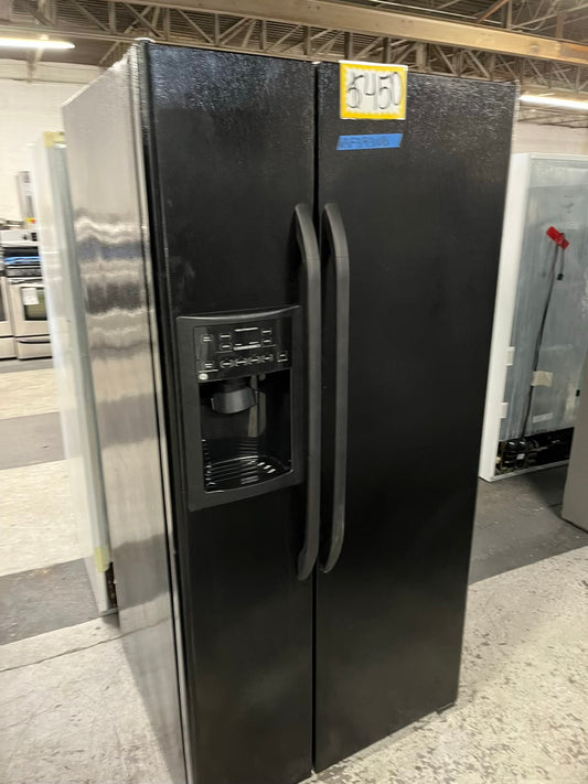 GE side x side refrigerator black w/ice water dispenser 33” #RF393VB