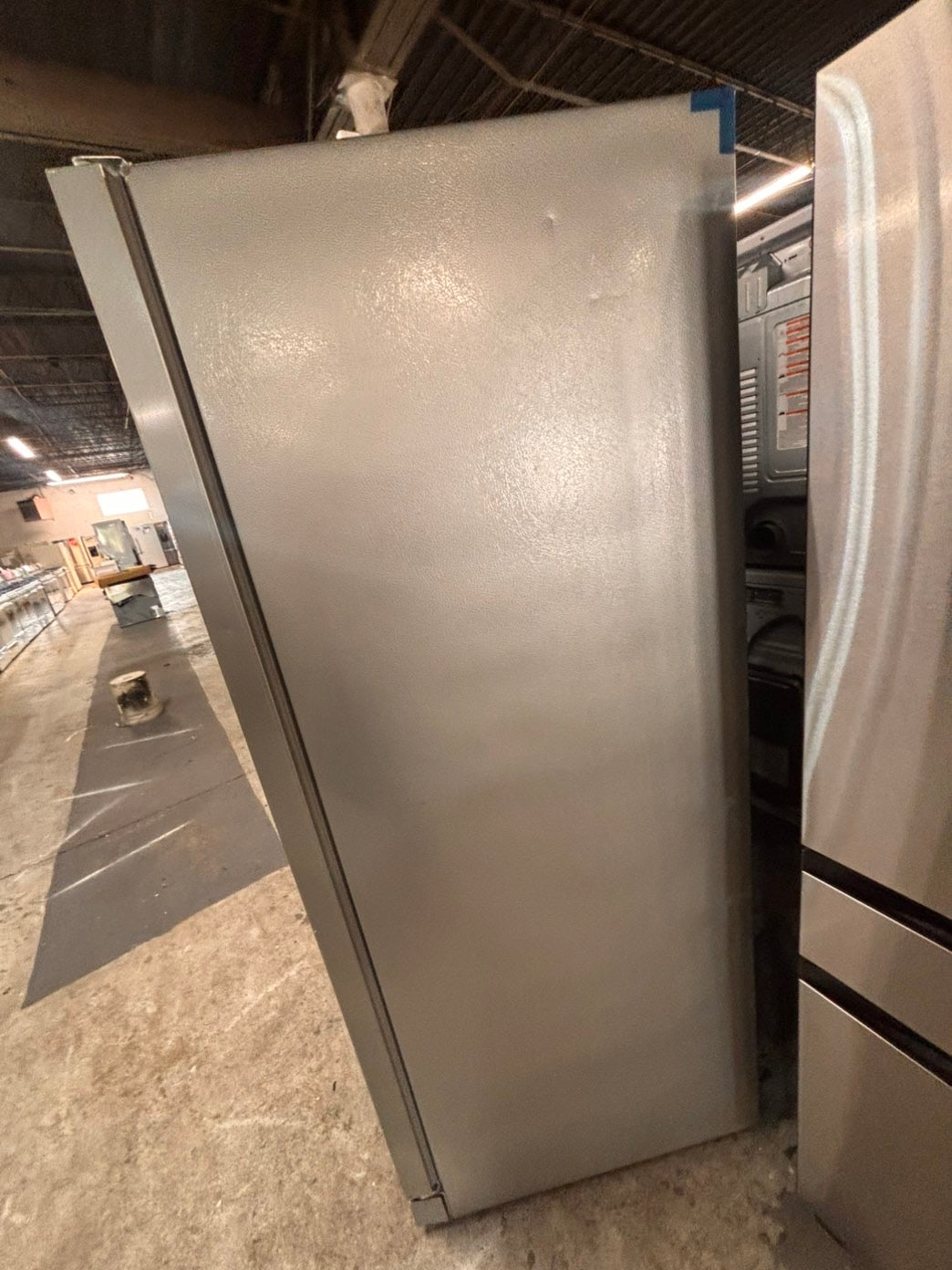 >>whirlpool 33”wide x 66 height x  25”depth up-right freezer stainless steel 20cu.ft Refurbished-used #RF5CZXB
