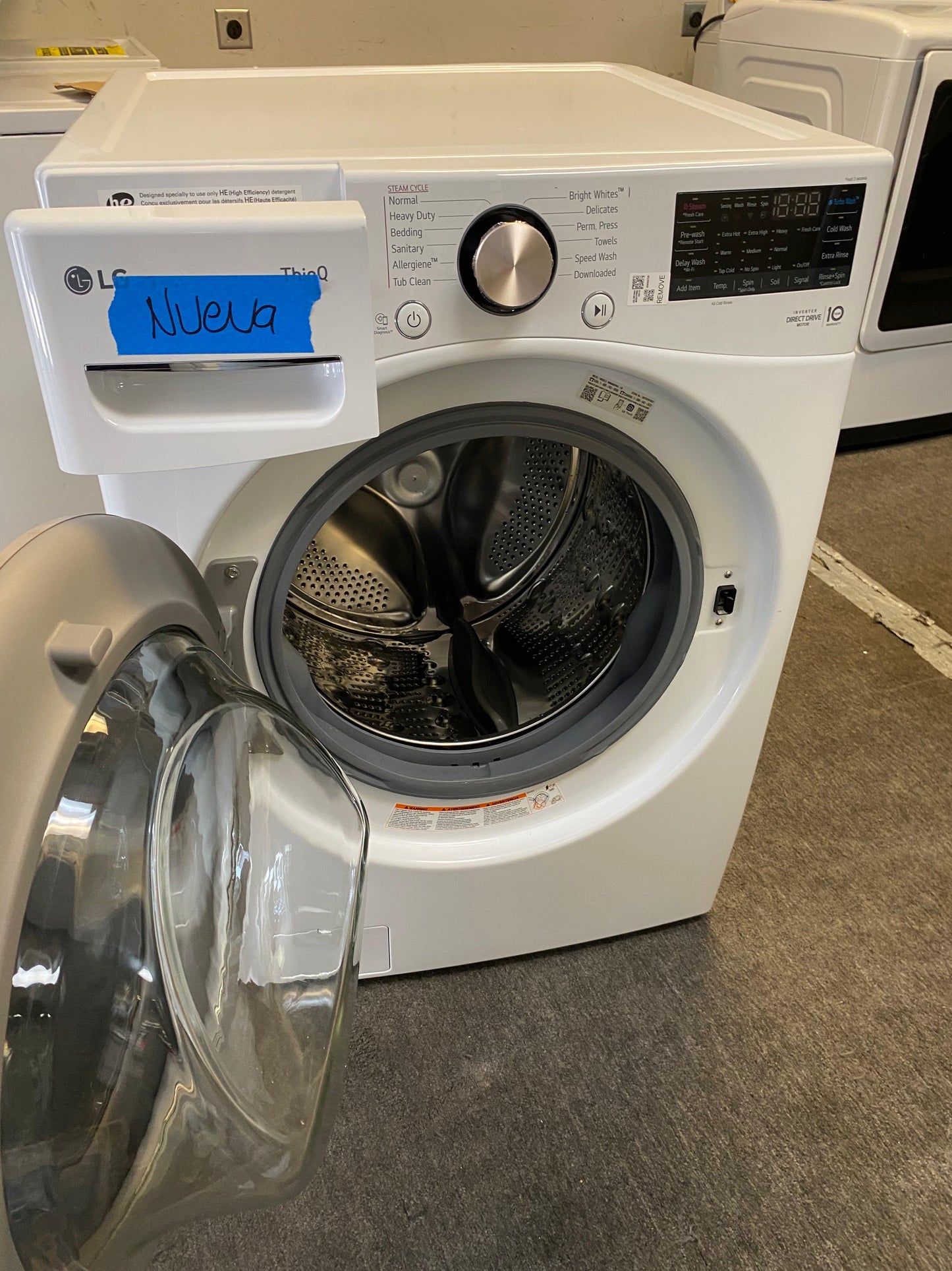 LG new Open Box 📦 Scratch & dent mix & match 4.5 cu. ft.  Large Capacity Front Load Washer -& 7.4 cu. ft. Large Capacity Front Load Electric Dryer - White mix & match Set / stock number #WDE774A3