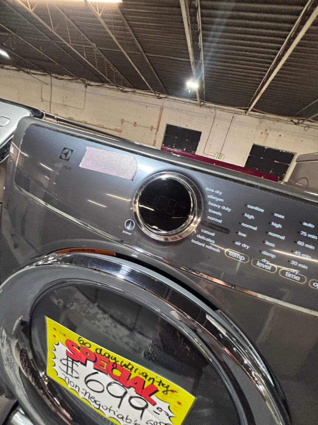 >* special 🔥Electrolux large capacity washer & dryer set electric 220v front load stackable or side by side - sensor dry in gray  #ELT8SET