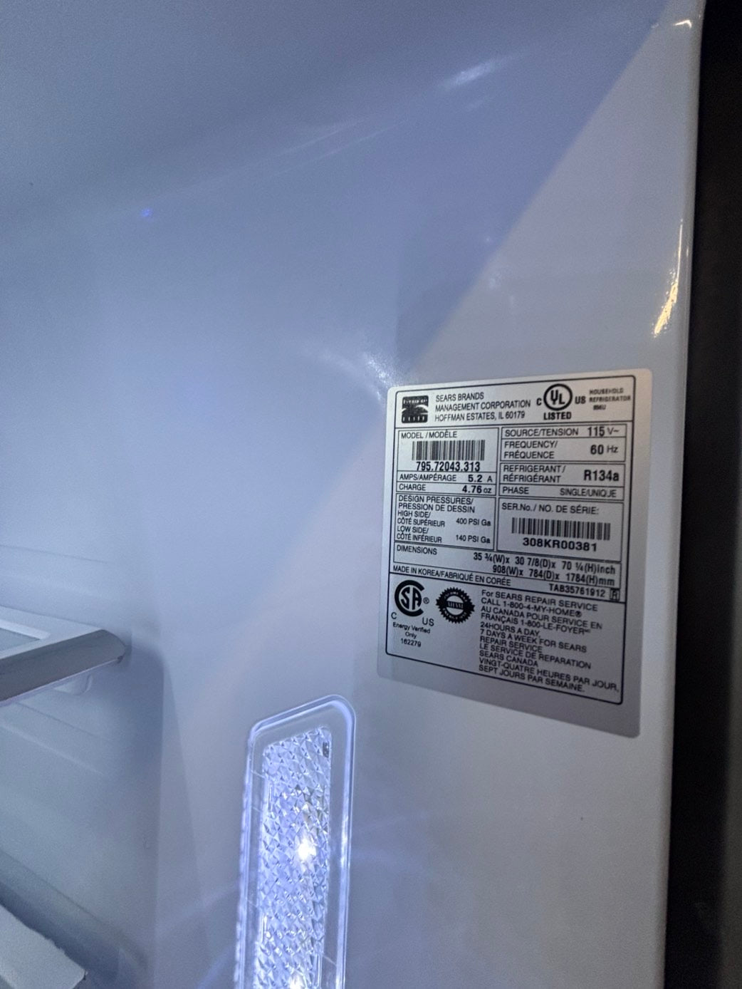 >>special price🔥Kenmore French door Refrigerator counter depth stainless steel w/ ice water dispenser great condition 36" used-refurbished #KMF1V4B