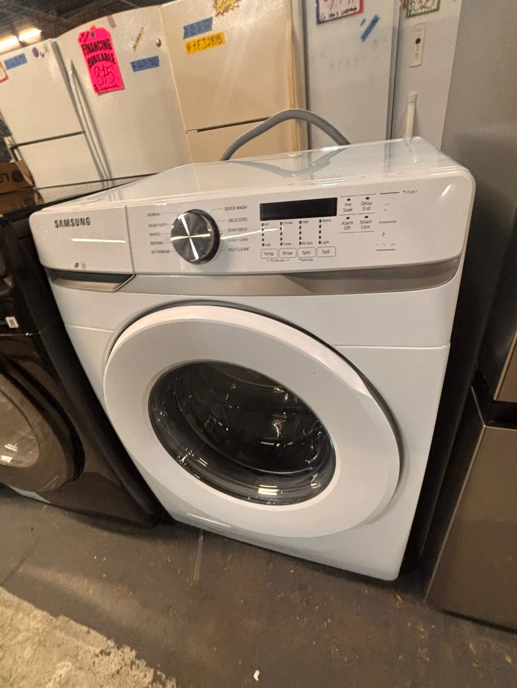 } SAMSUNG front load washer large capacity - in white  color working 💯  with warranty #WRW14TB
