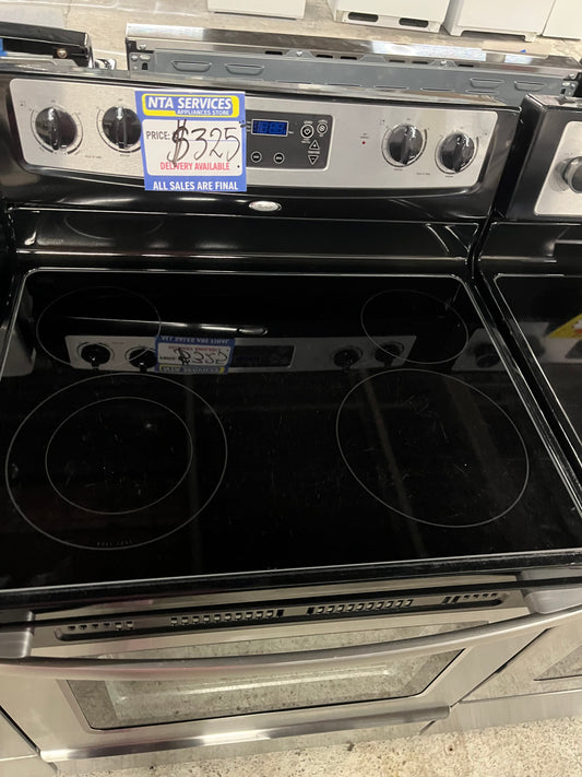 =🌪️🥳on sale ‼️whirlpool glass top electric range 220v 4 burner stainless steel bake broil Refurbished  30" #ELEWP32B