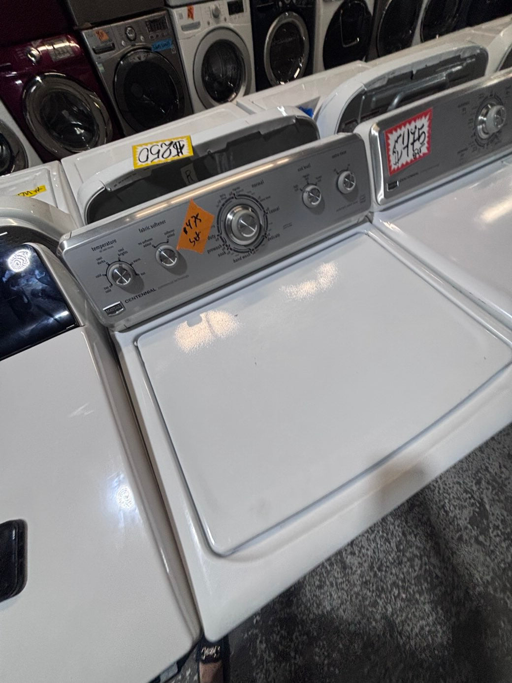 } }Maytag top load washer with agitator & electric dryer 220v  set   top load side by side working 💯  with warranty top load side by side #SK511YB