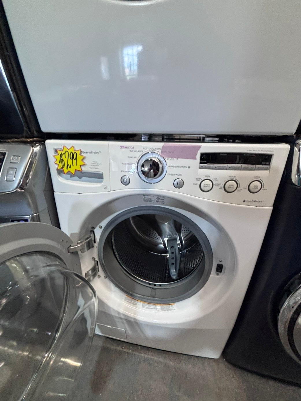 >* July 4th special 🇺🇸LG washer & dryer set electric 220v front load stackable or side by side - sensor dry in white  #WEDL99SET