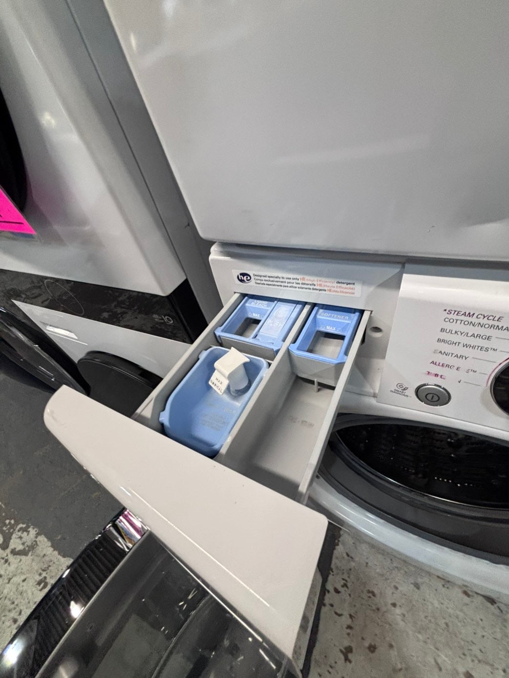 >*early July 4th special 🇺🇸LG washer & dryer set electric 220v front load stackable or side by side - sensor dry in white color #WWS2BSET