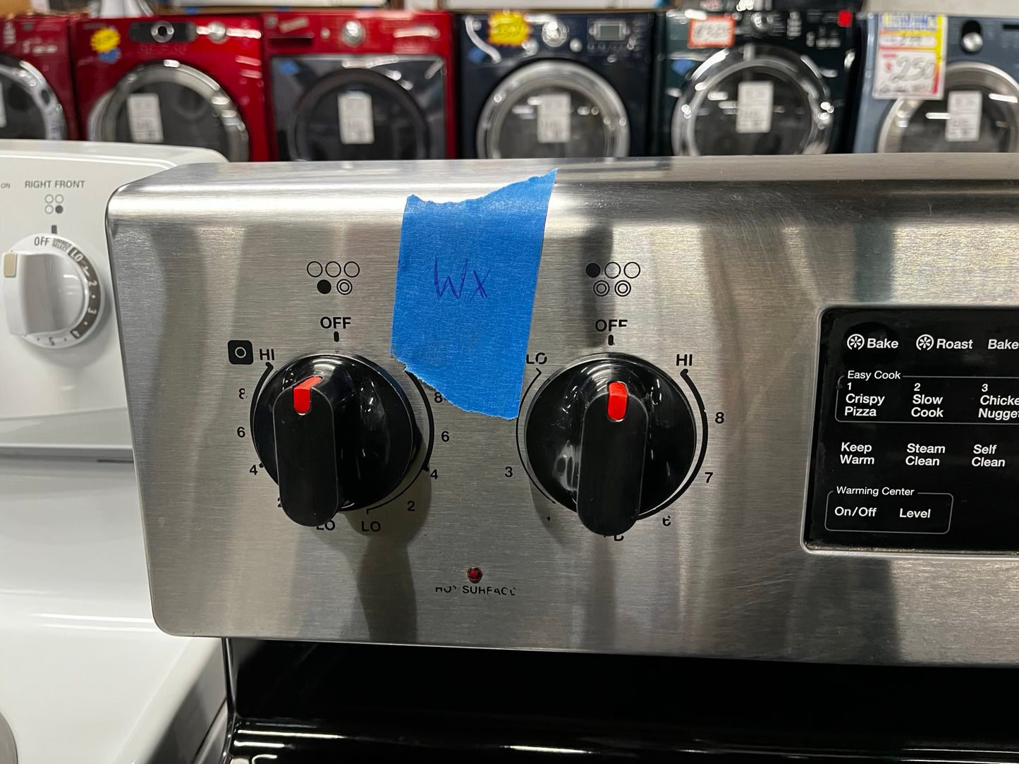 🎉 BLACK FRIDAY ⚡️ Samsung glass top electric range 220v 5 burner warm zone Refurbished stainless steel convection bake Broil roast self clean fast boil 30" #RE8944LB