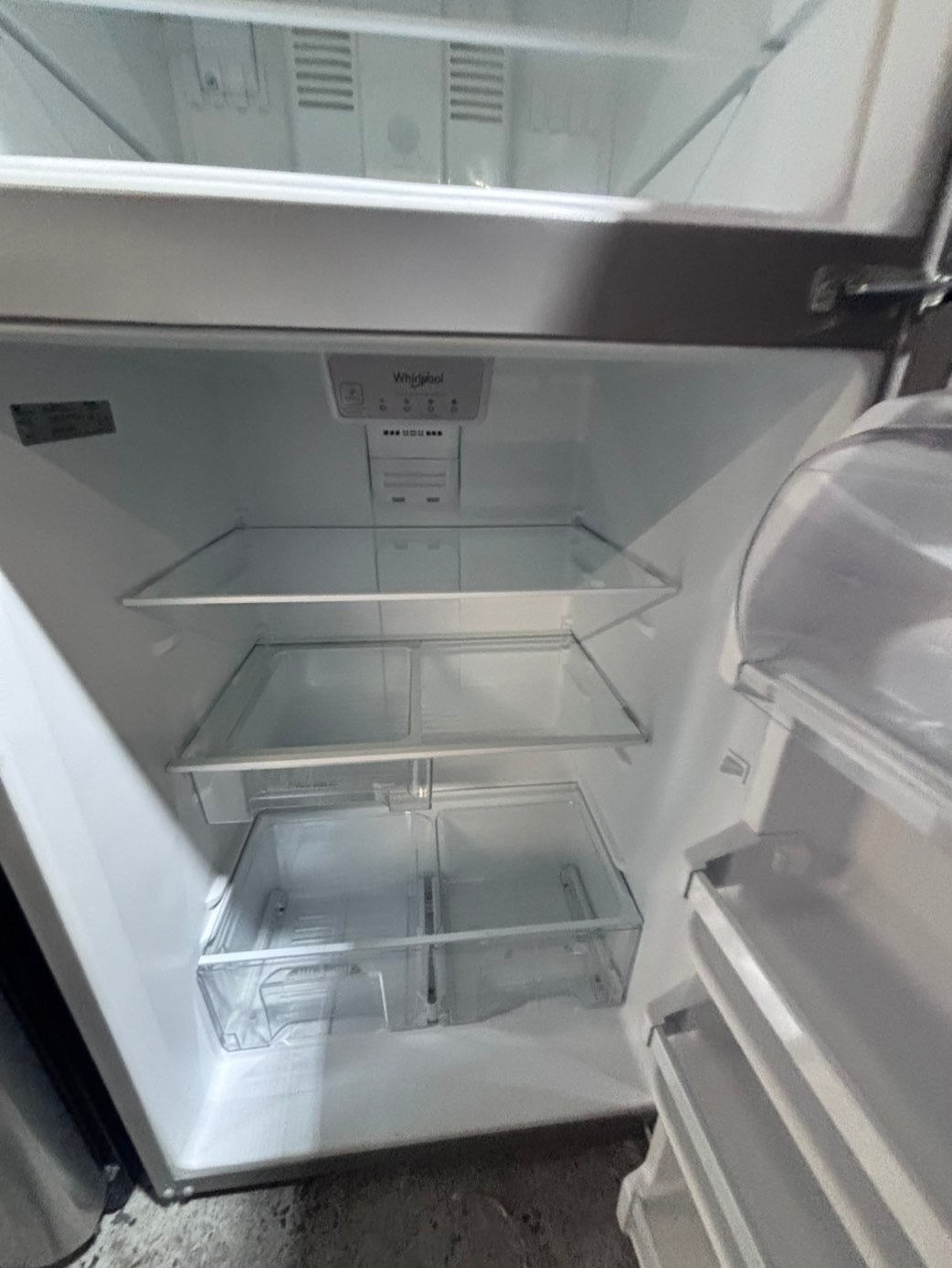 >*Whirlpool top freezer refrigerator stainless steel used-refurbished 30" #RFWW19B