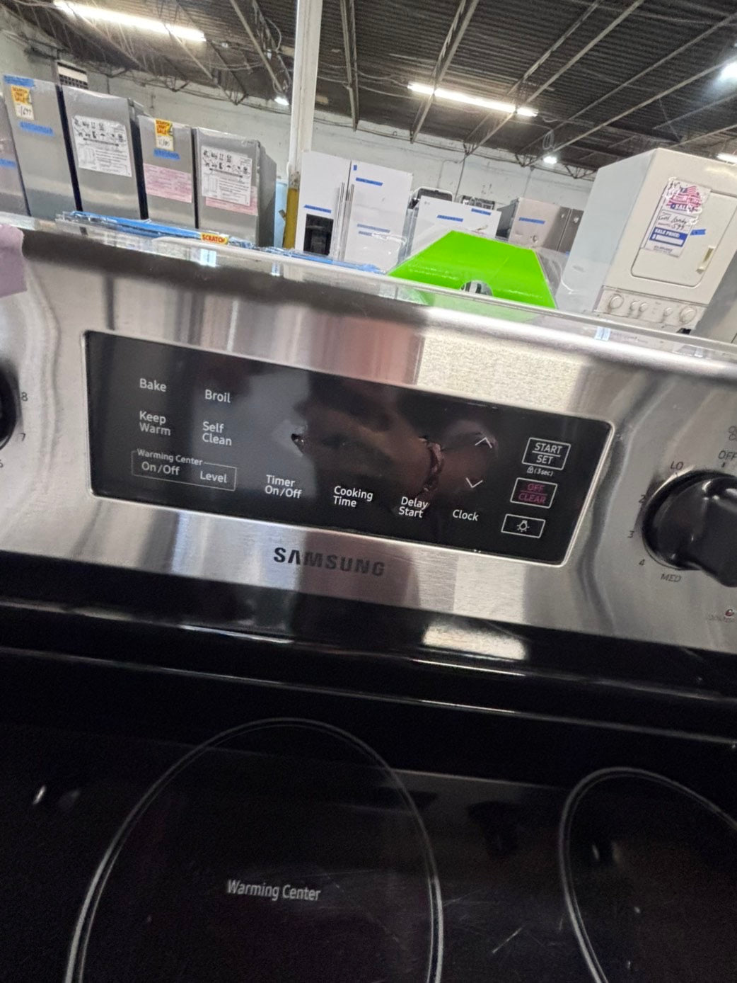>*special🔥samsung electric 220v glass top range bake Broil roast stainless steel 30" Refurbished #SS5S42B