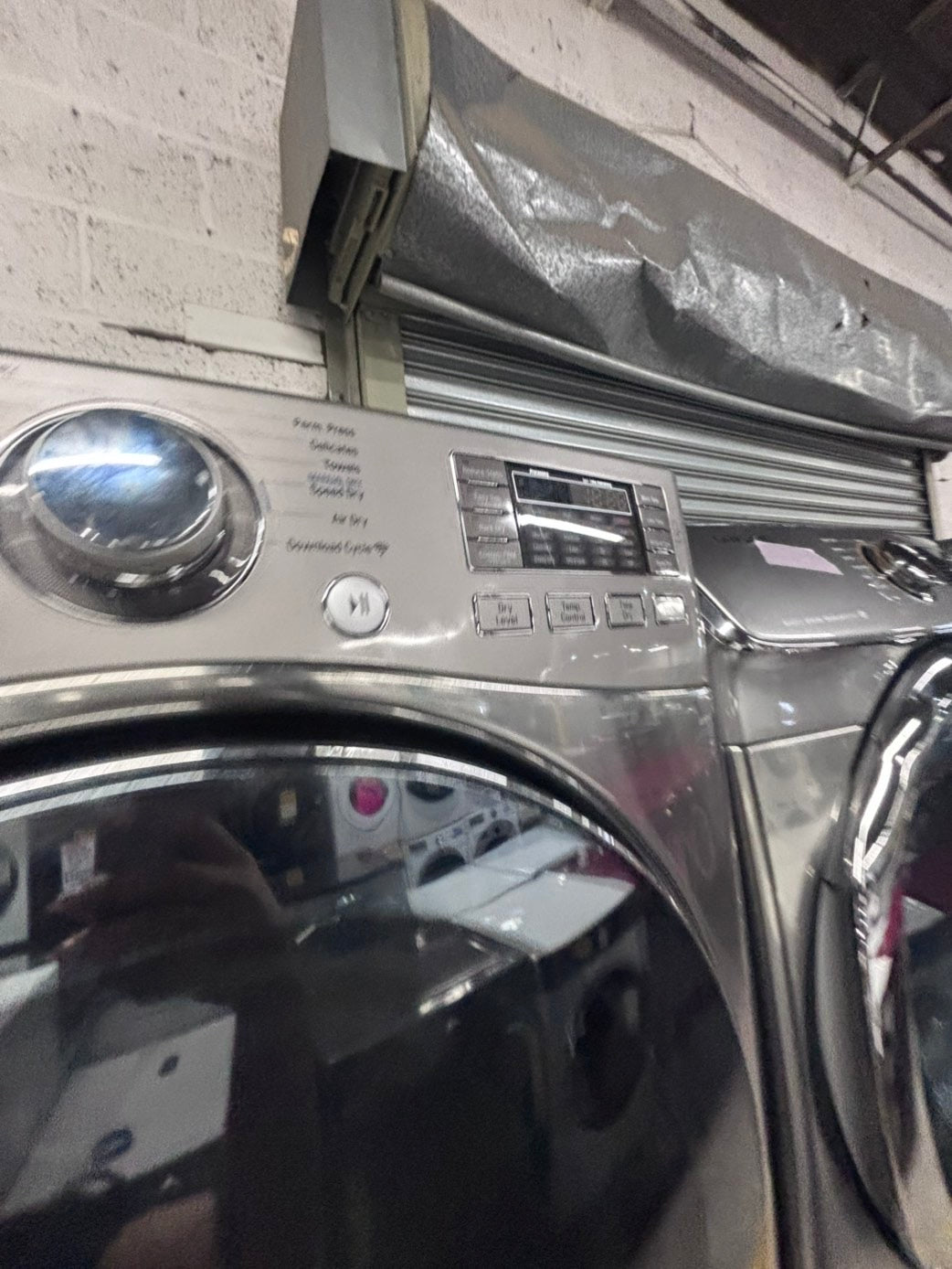 >*LG washer & dryer set electric 220v front load stackable or side by side - sensor dry in gray  #WGDS42BSET