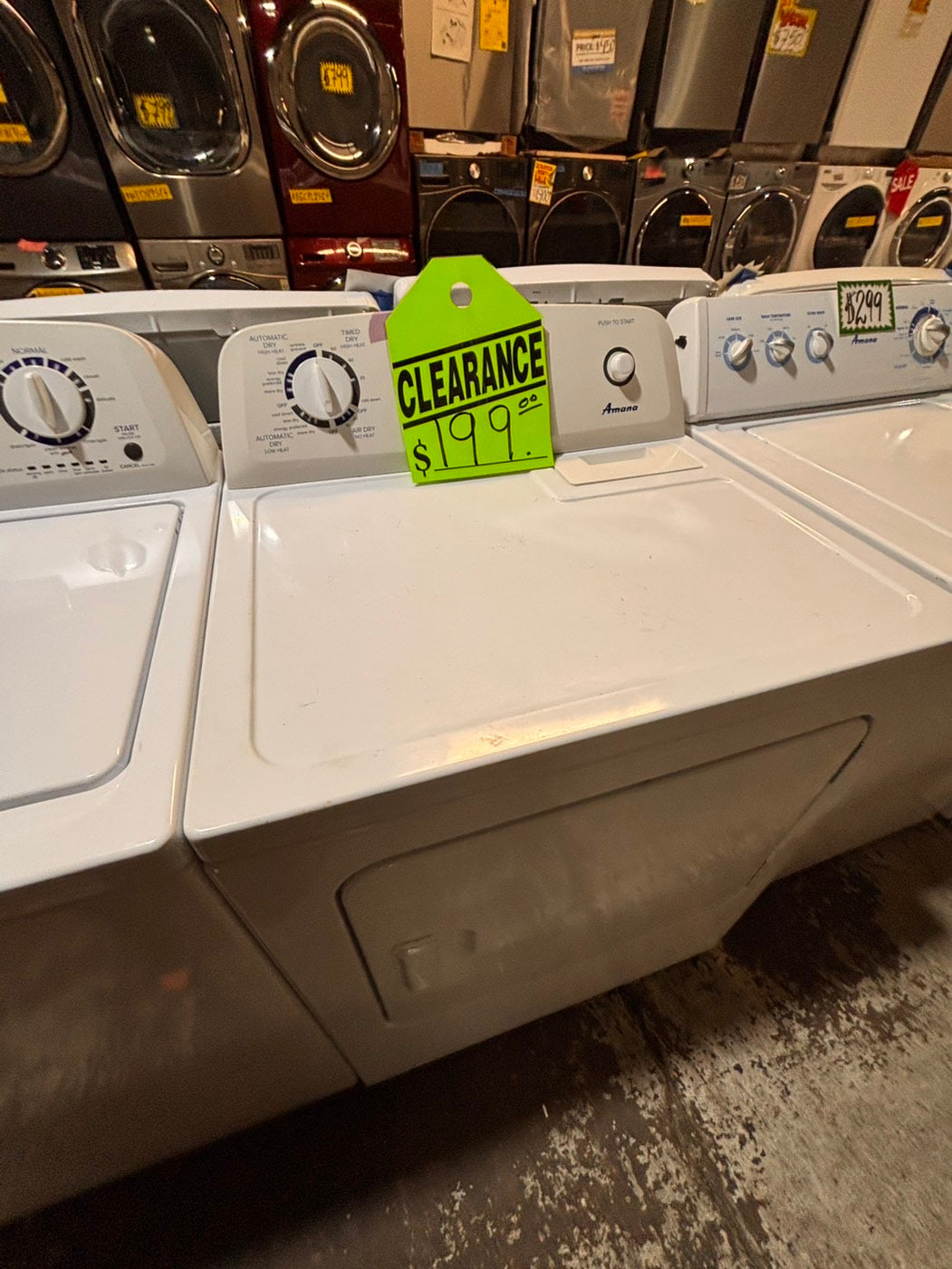 >*sale🔥Amana large capacity top load washer stainless steel drum & electric dryer 220v  set top load side by side #TAA2T1B