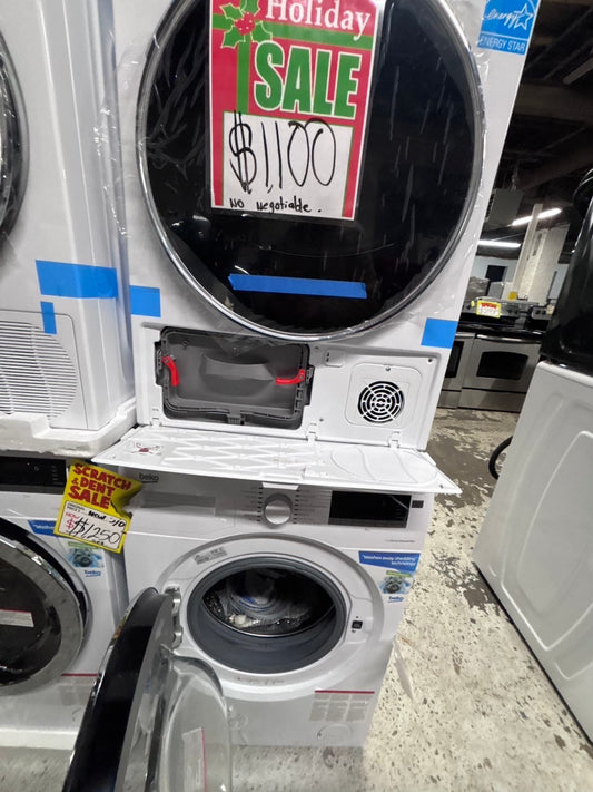 > Special 🔥Open Box 📦 Scratch & Dent Beko 24" Front-Load stackable washer & Heat Pump Ventless Front Load Dryer 4.5 cu ft 220v electric #WD6NKB