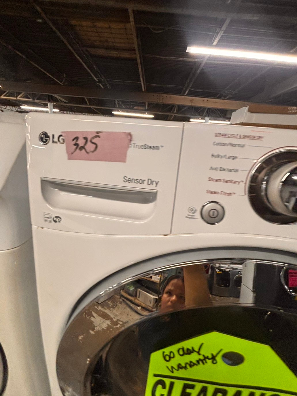 >* special🎉LG washer & dryer set electric 220v front load stackable or side by side - sensor dry in white  #WQ115SET