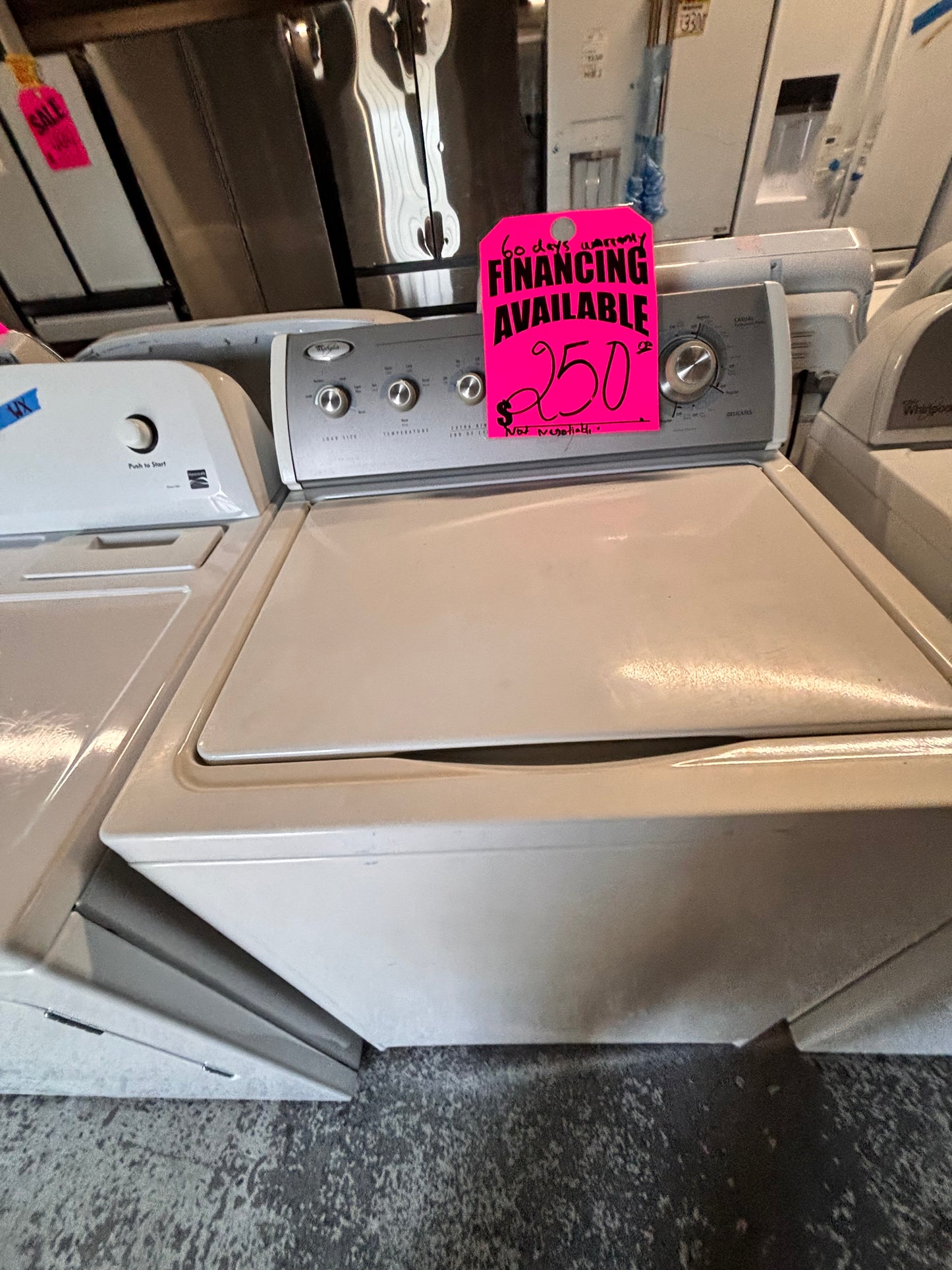 >Special 🎉🎈Whirlpool Top load washing machine w agitator 27" in good condition,used-Refurbished #WTX43B