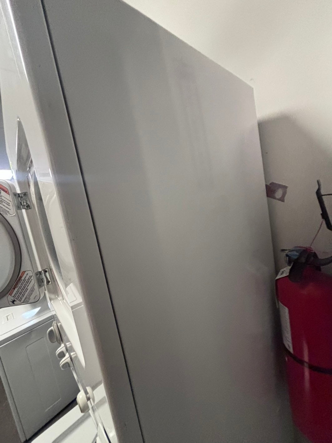 >Kenmore stacked laundry center Electric 220v washer & dryer set used -in white 24" #LC811L