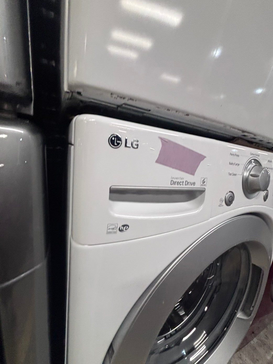 >*LG washer & dryer set electric 220v front load stackable or side by side - sensor dry in white #WLS11D6B