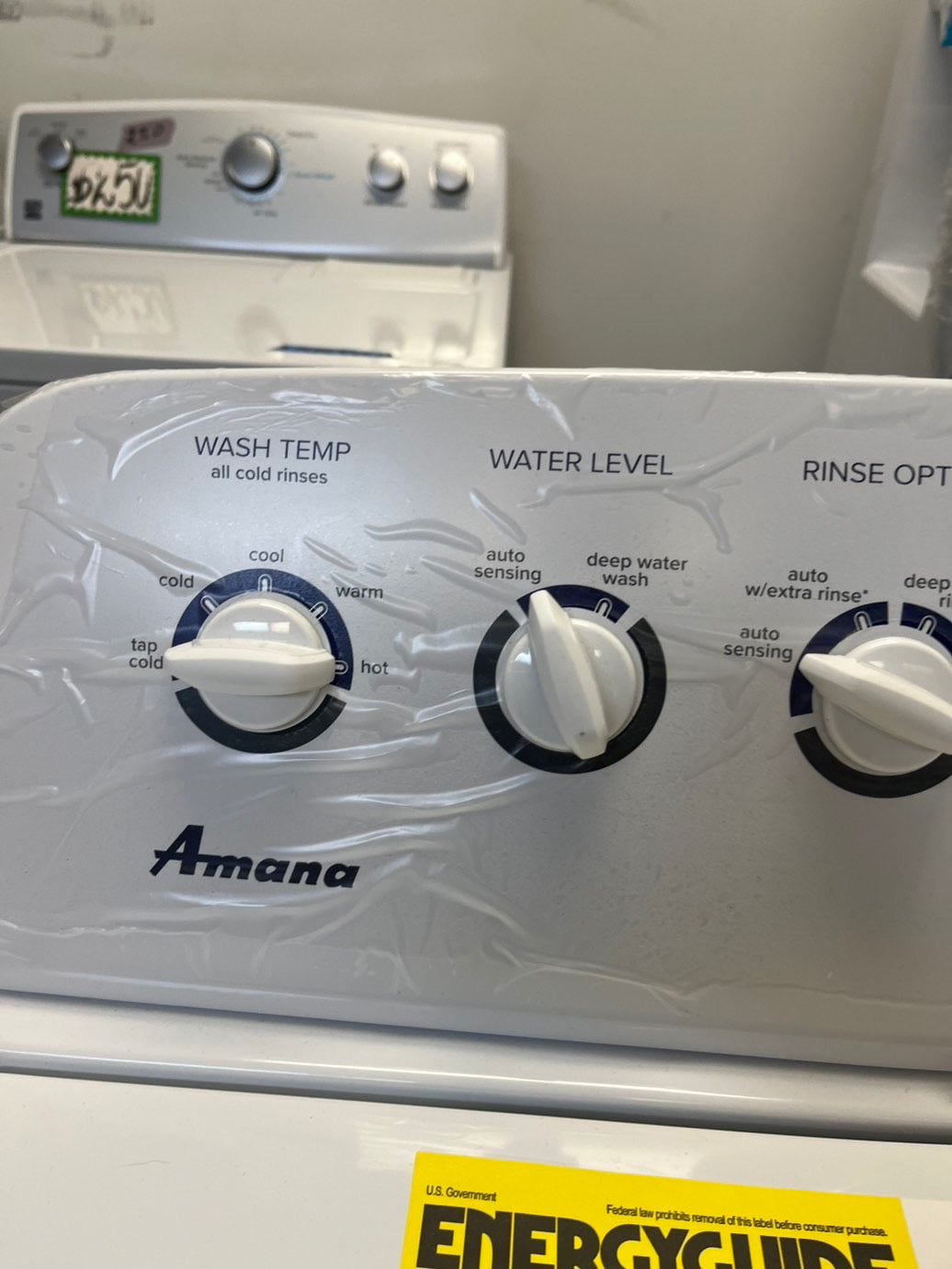 =•Open box 📦 New S/d Amana Stainless Steel drum - 3.8 Cu. Ft. High Efficiency Top Load Washer with with High-Efficiency Agitator - White #WHAM78L