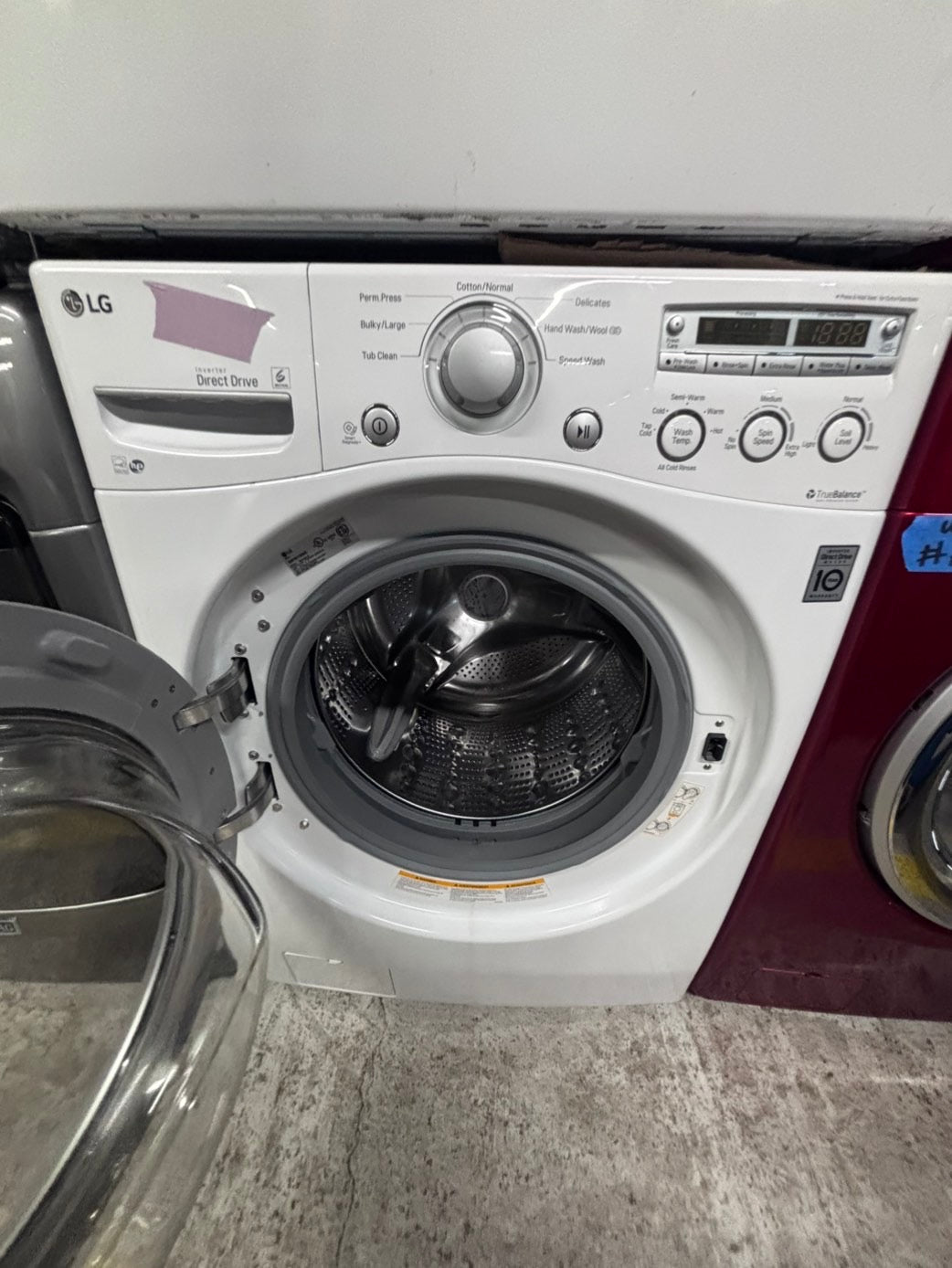 >*LG washer & dryer set electric 220v front load stackable or side by side - sensor dry in white #WLS11D6B