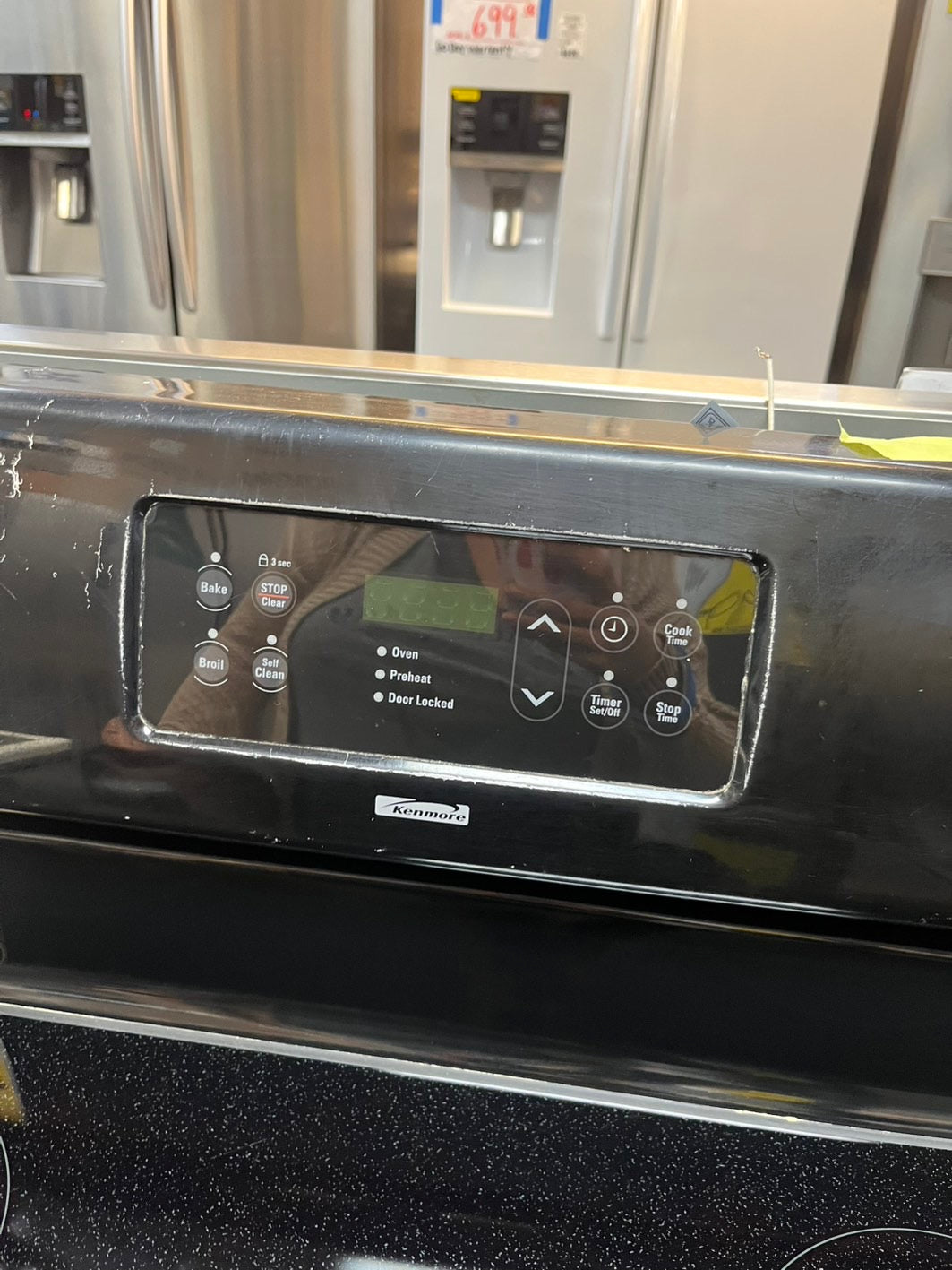 Kenmore glass top electric range 220v 5 burner black broil bake self clean Refurbished 30" #TT123L
