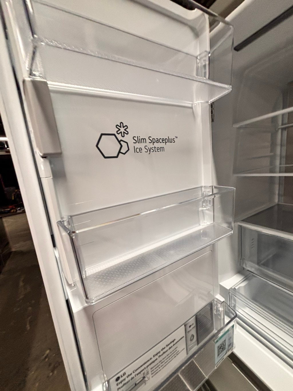 >special🎈New open box (costumer return ) LG - Counter-Depth MAX 25.5 Cu. Ft. French Door Smart Refrigerator with ice maker & water dispenser - Stainless Steel #RFLG55YB