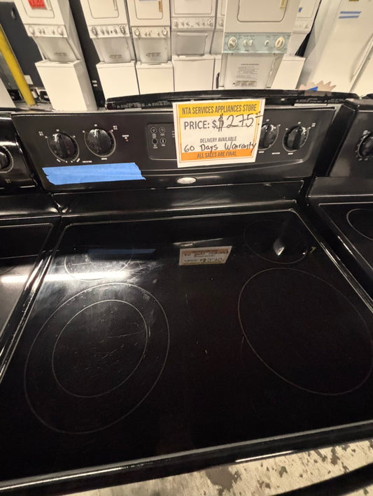 >special 💥whirlpool black electric stove bake Broil self clean 30" #ER4P90B