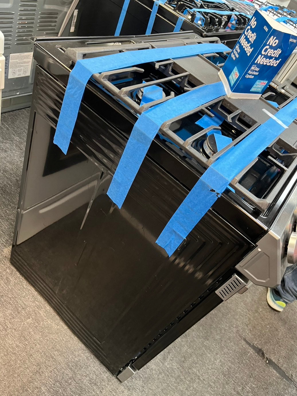 =Samsung 30”  Gas range 5 burner slide in convection bake roast broil self clean used Refurbished" item #GRSMA34L