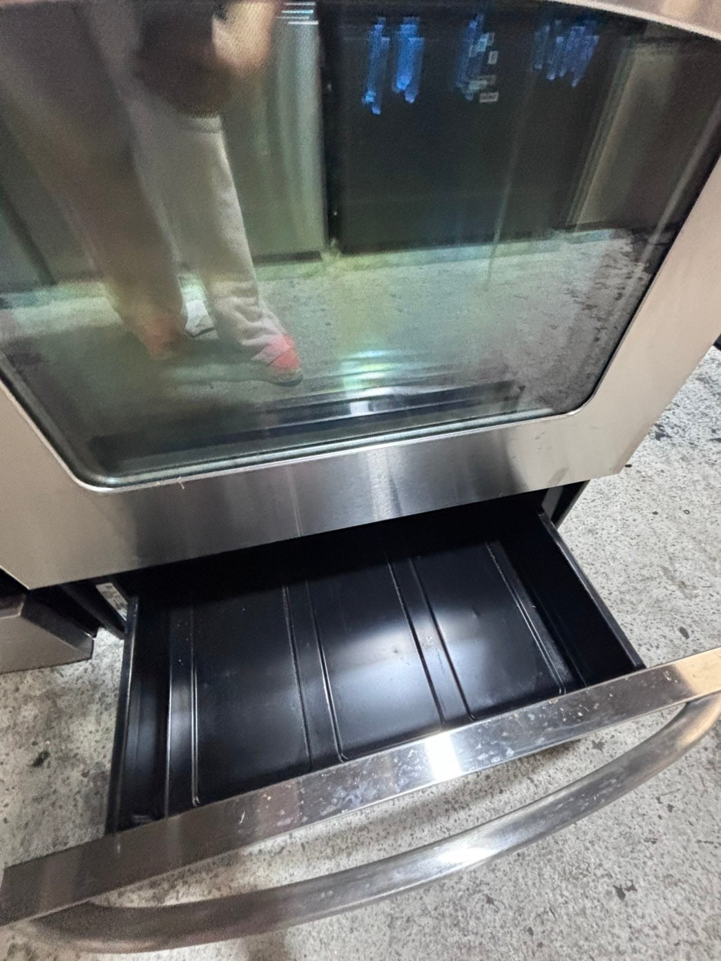 >*GE  electric 220v glass top range 4 burner  bake Broil roast self clean stainless steel 30" Refurbished #EZ77S3B