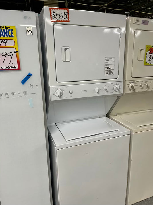 GE laundry center Electric 220v washer & dryer set 27" #LC597UB-TR