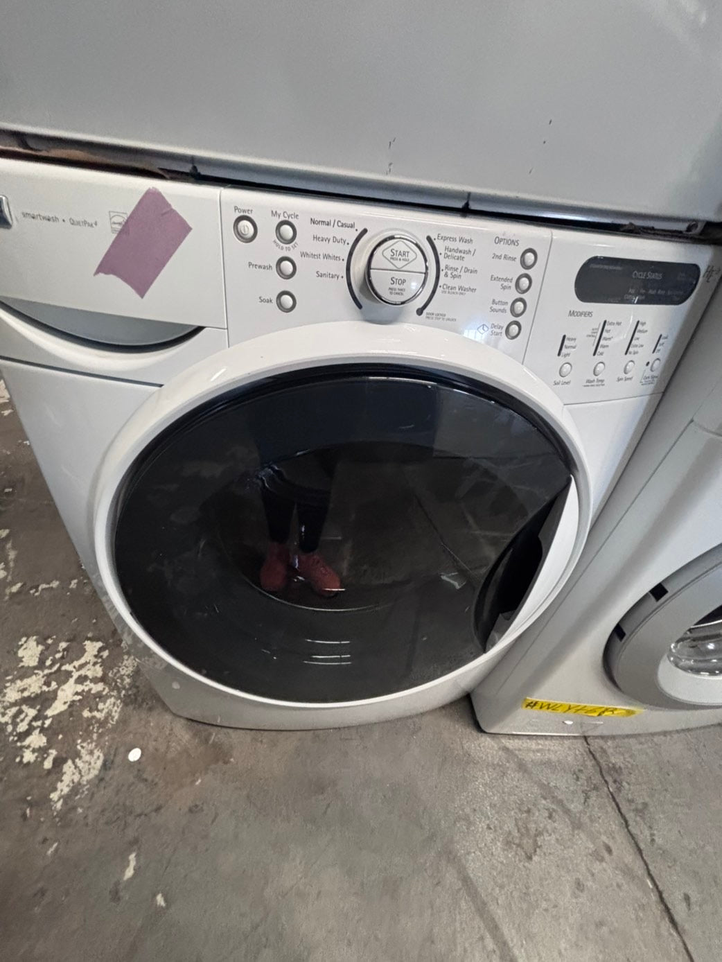 >*early July 4th special 🇺🇸kenmore set electric 220v front load stackable or side by side - sensor dry in white color #ESKK12SET
