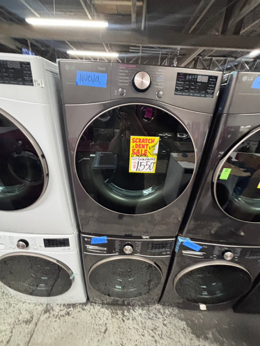 >>LG Open Box 📦 Scratch & Dent 4.5 cu. ft. Ultra Large Capacity Front Load Washer 
 & 7.4 cu. ft. Large Capacity Front Load Electric Dryer - black steel  Set / stock number #WD3A1CB