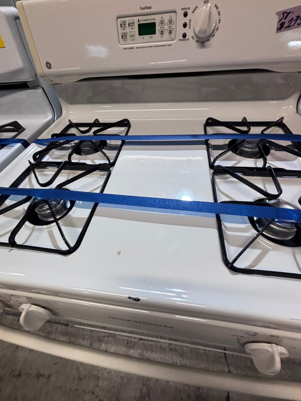 >*sale🔥GE off white  Gas range 4 burner bake broil Hi/Lo self clean used-Refurbished 30” #GG612B