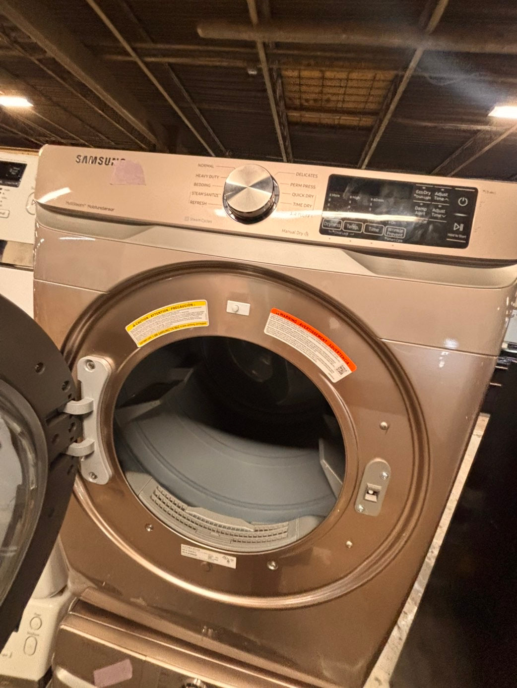 >*Samsung steam washer 4.5 cu ft & dryer 7.5 cu ft set electric steam 220v front load stackable or side by side - sensor dry He Tuscan  color  #W7TWWBSET