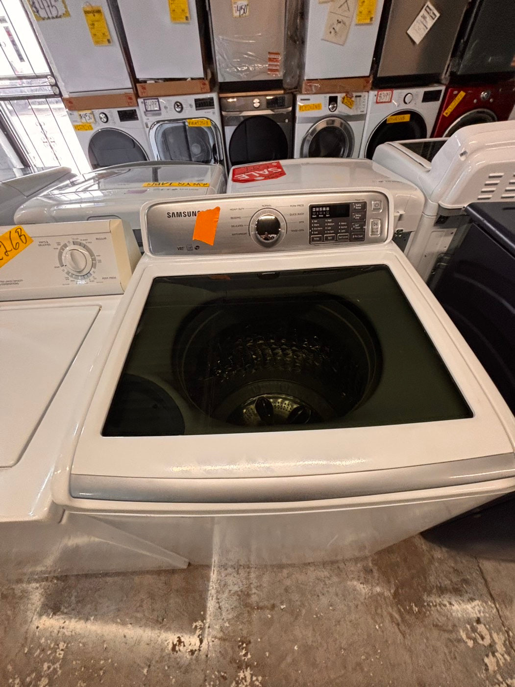 >*special 🔥Samsung white color , Top load washer  Large capacity stainless steel Drum used,refurbished #SAYZ882B