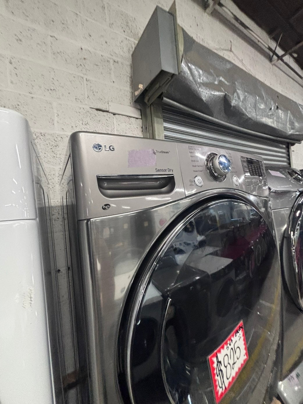 >*LG washer & dryer set electric 220v front load stackable or side by side - sensor dry in gray  #WGDS42BSET