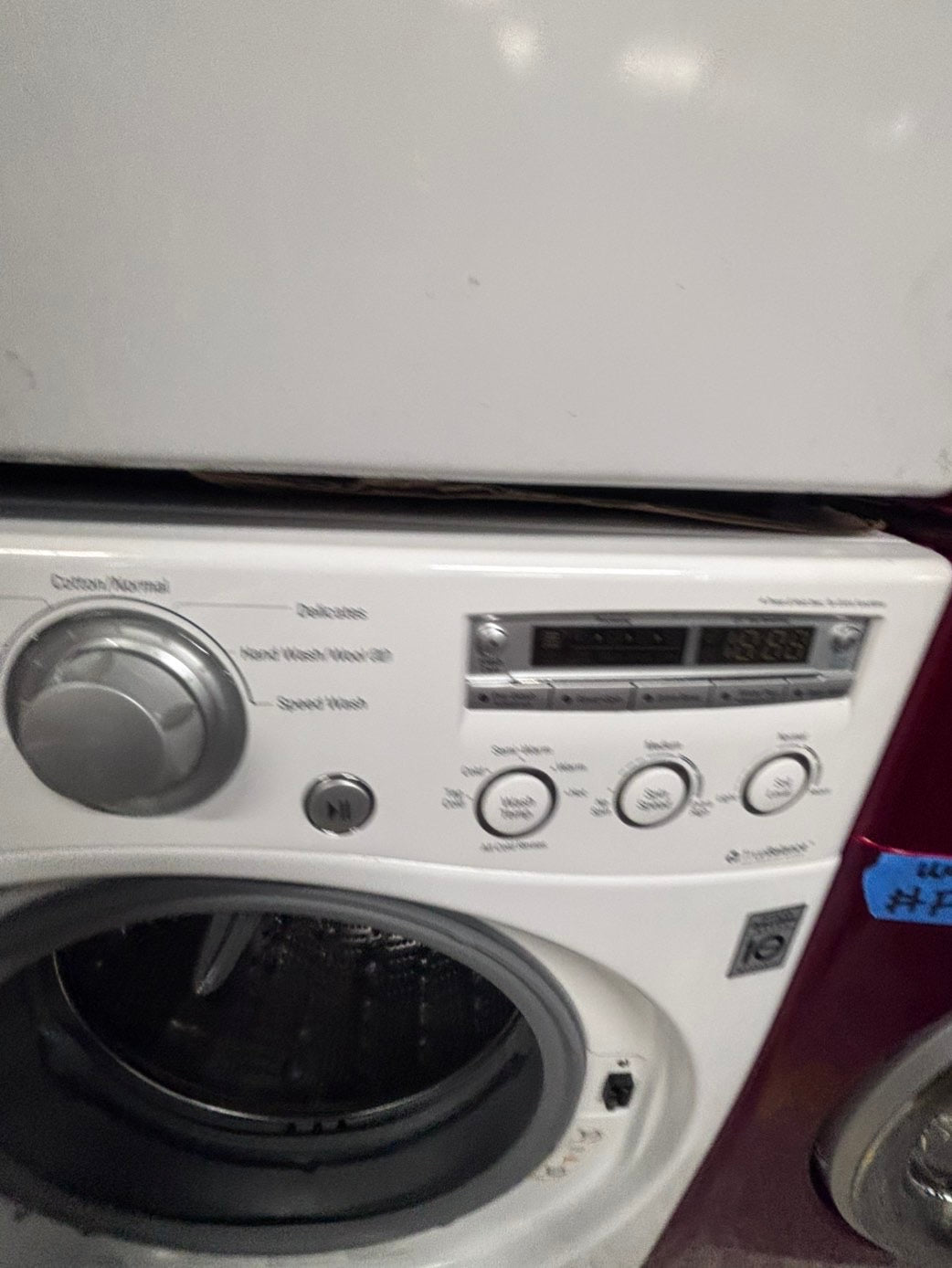 >*LG washer & dryer set electric 220v front load stackable or side by side - sensor dry in white #WLS11D6B