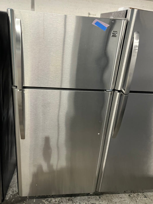 = Kenmore 30” iced Maker 18cu.ft -top freezer refrigerator stainless steel refurbished #RZF99KB