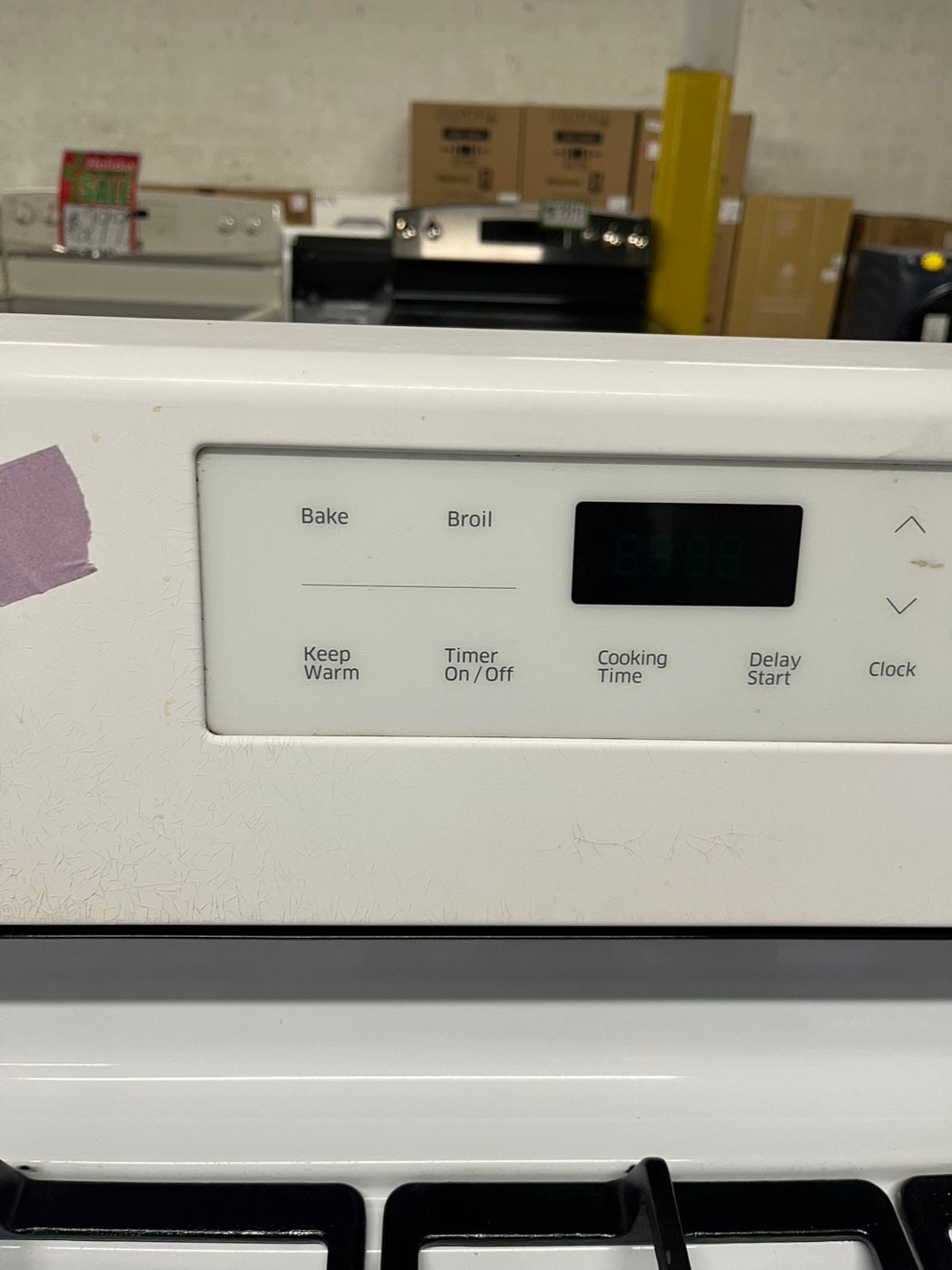 🎁🎄Holiday sale‼️Samsung gas range 5 burner bake broil in white Refurbished 30" #GR27RB