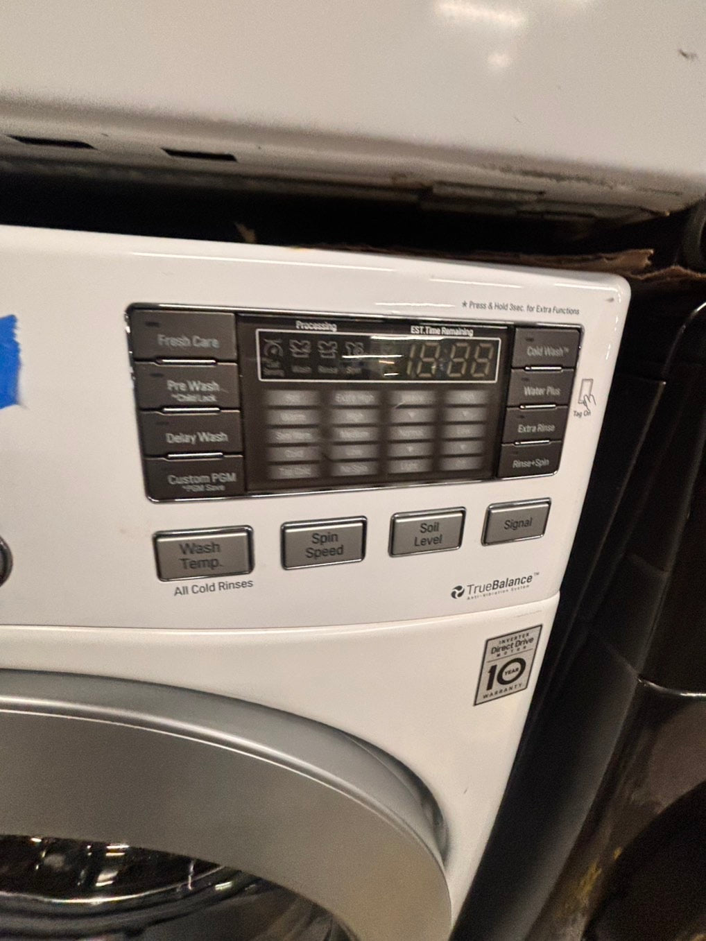 >sale🎈LG steam washer 4.5cu.ft white color stainless steel drum large capacity used-refurbished #WF447B