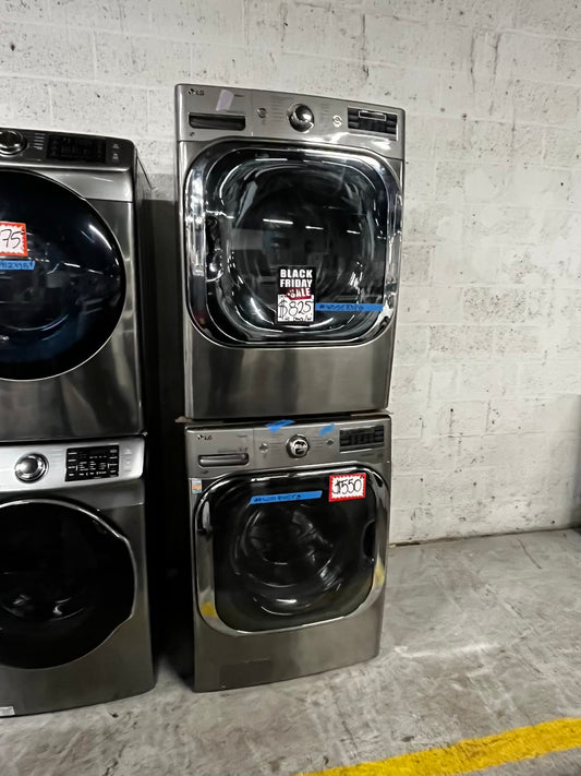 - 📢black Friday sale 🦃 
- LG steam washer & dryer set electric front load jumbo size stackable or side by side stainless steel drum 29" #WDSE83PB Refurbished