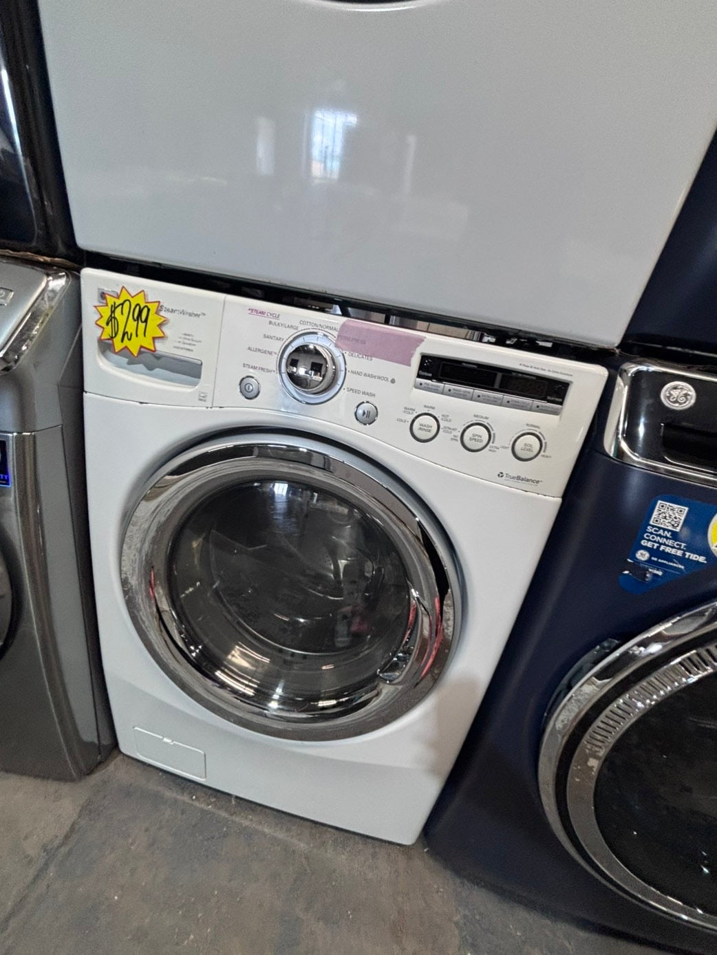 >* July 4th special 🇺🇸LG washer & dryer set electric 220v front load stackable or side by side - sensor dry in white  #WEDL99SET