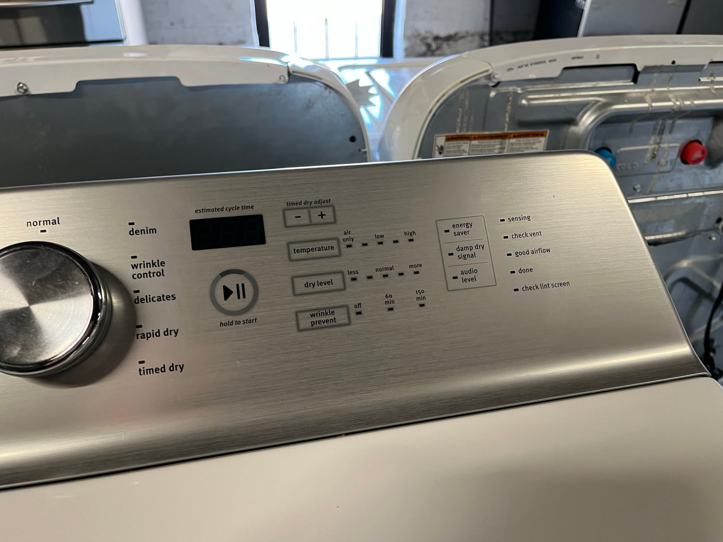 - Maytag electric dryer 220v large capacity in white #ED893CB