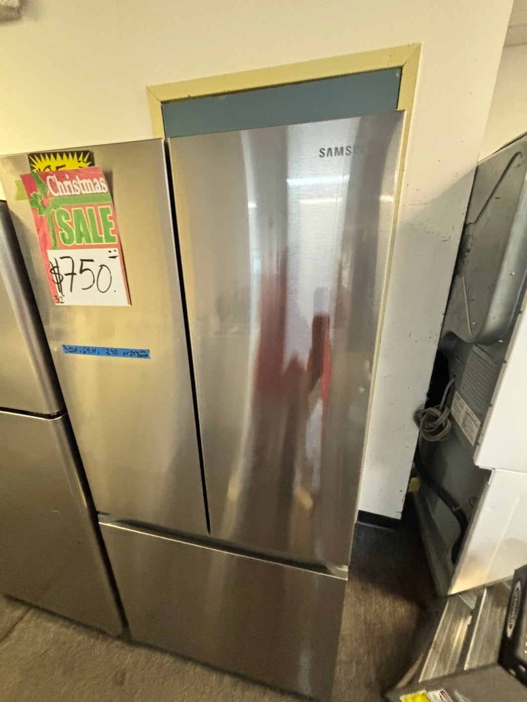 *🎄Holiday Sale 🎁Used | Refurbished-Samsung  32”  French door refrigerator counter depth slate *with maker inside - stock number #RF11C3L