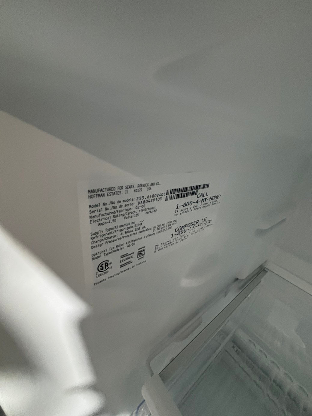 >>Kenmore 30”18cu.ft -top freezer refrigerator white  color              -used refurbished 30” #F3KXW6B