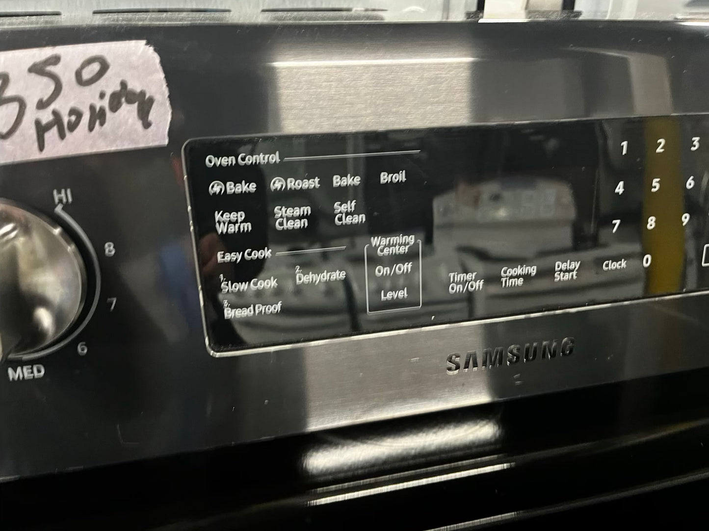 🎁Holiday Sale 🎄 Samsung electric 220v glass top range 5 burner Refurbished convection bake Broil self clean black stainless steel 30" #ER7P34B