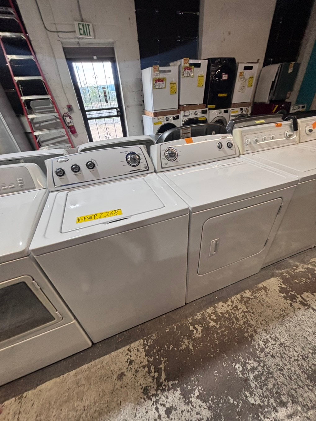 } whirlpool top load washer  & electric dryer 220v  set top load side by side #WST78TB