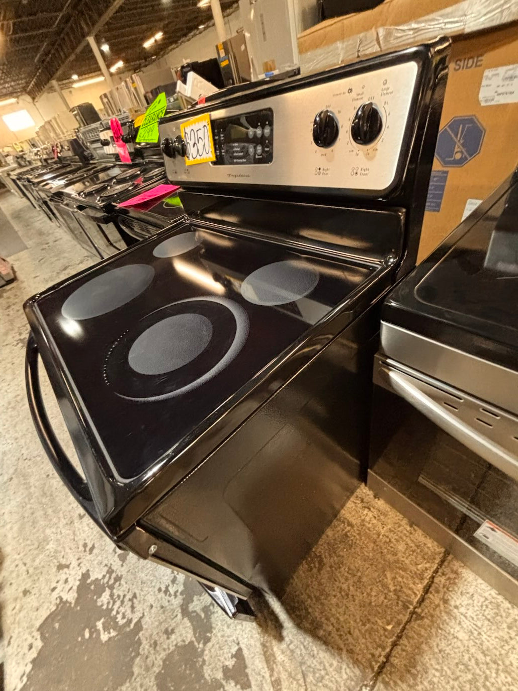 }} Frigidaire electric 220v glass top range bake Broil roast self clean oven stainless steel working 💯  with warranty ! 30" used-Refurbished #ESFT401B